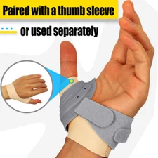 Thumb Brace CMC Joint Protector Orthopedic Hand Support Wrist Immobilizer Grey