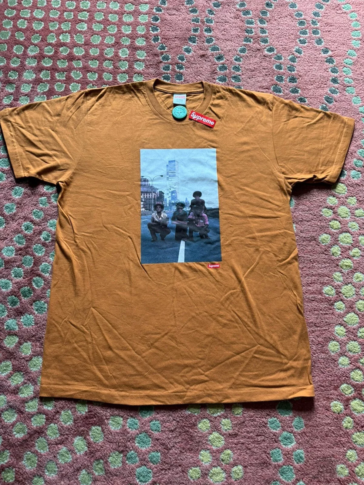 Tee shirt Supreme Augustus Pablo orange brûlé stock X vérifié authentique ! Neuf avec étiquette