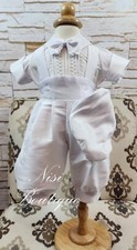 Baby Boy Christening Outfit, Blessing or Baptism Outfit, Color White