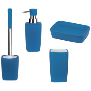 4 teiliges Bad Badezimmer Set WC Bürste Seifenspender Seifenschale