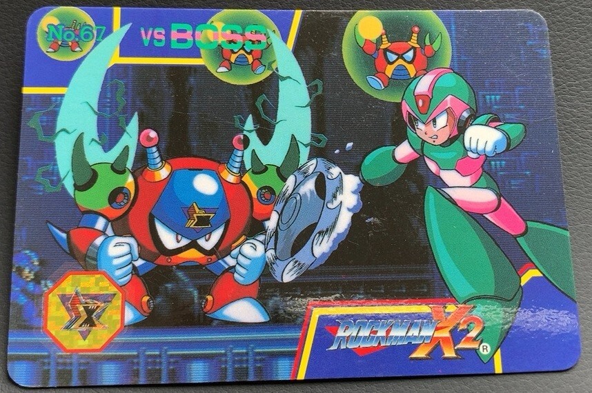 Mega Man X2 Rock Man Bubble Crab Card TCG Capcom 1994 Japan | eBay
