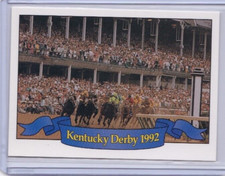 1993 HORSE RACE STAR CARDS KENTUCKY DERBY IDBLUE #118D THE FIRST TURN