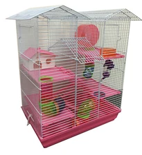 5-Floor Large Twin Towers Hamster Habitat Cage Rodent Gerbil Mouse Mice Rats 