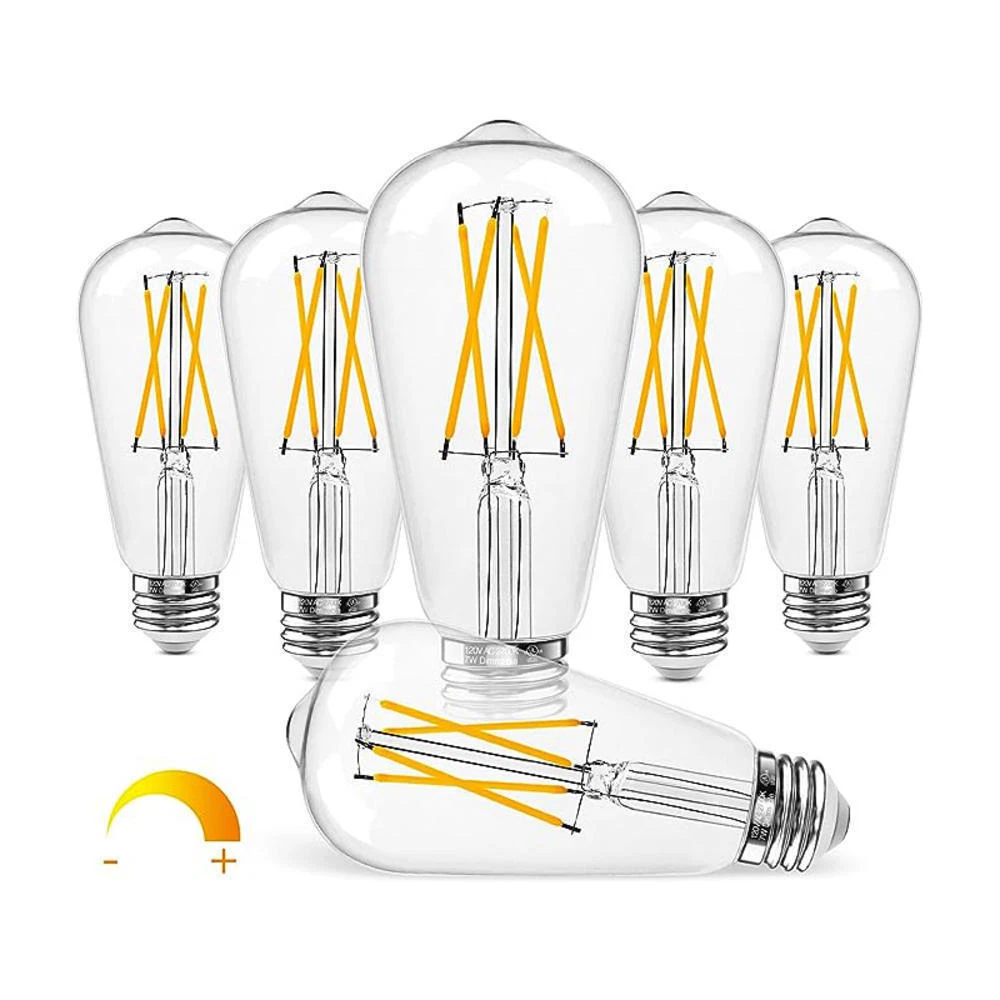Filament Lamp E27 Vintage Retro LED Edison Bulb 4W ST64 Water Droplet Light Bulb