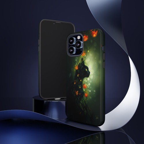 Cat Green Forest Flower Vines Phone Case for iPhone, Samsung Galaxy, Pixel - 第 61/175 張圖片