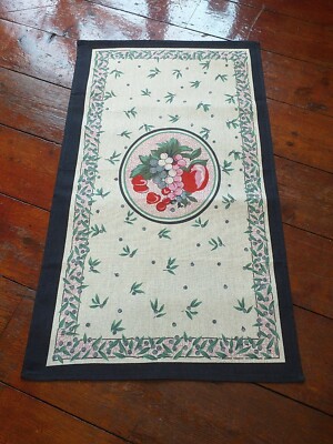 Vintage Geschirrtuch OBST 100% BAUMWOLLE  