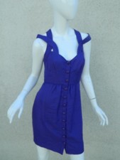 Anthropologie Tracy Reese Frock Dress Purple Silk Blend Delaney Dress Small
