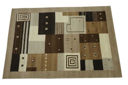 Braun Beige Nepal Teppich Handgeknüpft 100% Wolle Orientteppich 200X295 cm N774 - Bild 1 von 5