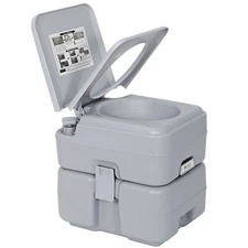 6.6 Gallon 20L Portable Toilet Flush Travel Camping Commode Potty Outdoor Indoor