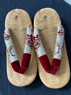 Traditional Zori Vintage Japanese Hand Made Sandals 8.5” | eBay