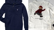 NWT, Girls Polo Ralph Lauren Set of 2. Terry Hoodie  Tee. Size M 8-10 . Eu 140