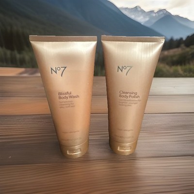 2 No 7 Blissful Body Wash , Cleansing Body Polish 6.7 FL OZ