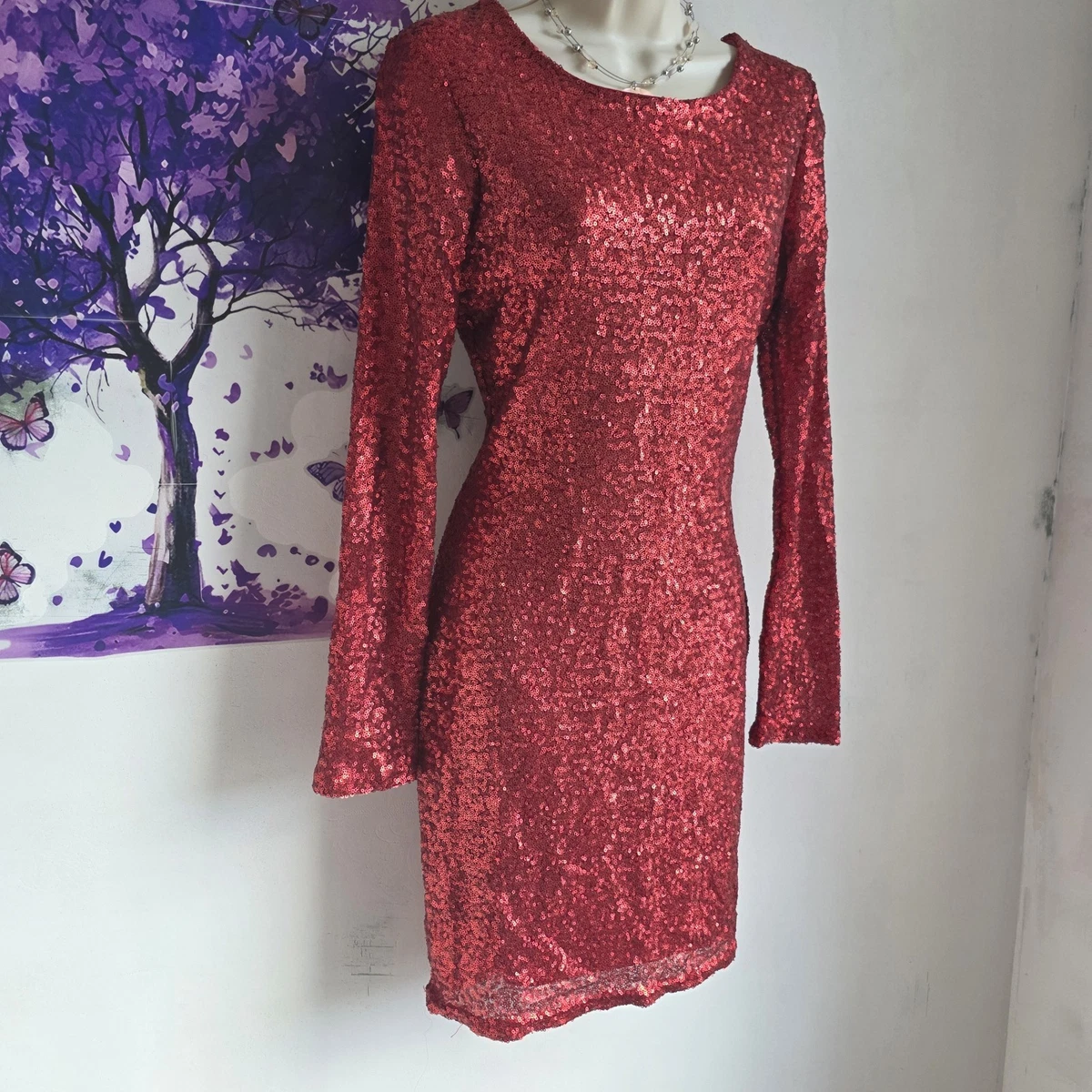 lipsy red sequin dress Buy Lipsy Burgundy Red Velvet Embellished Sequin Long Sleeve Puffball Mini Dress from Next USA