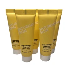 5X Saturday Skin Yuzu Vitamin C Sleep Mask 0.27 Fl Oz/8ml each