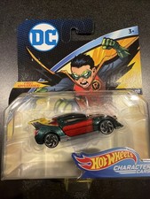 New Hot Wheels Character Cars Robin 2.OT First Appearance DC Comics 2016 Mattel