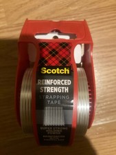 Scotch Reinforced Strength Shipping Strapping Tape 50-3M with Dispenser, Clear,