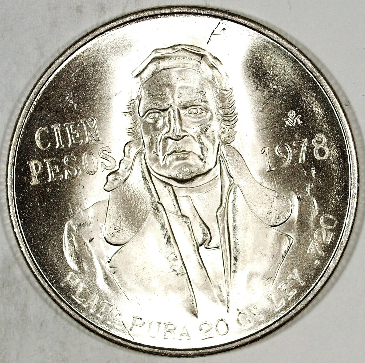 Uncirculated 1978 100 Pesos Denomination Mexican Coins (1905-Now