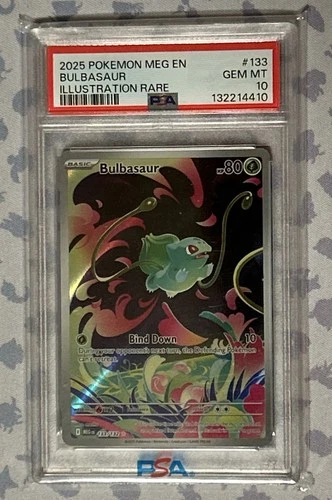 2025 POKEMON MEG EN-MEGA EVOLUTION ILLUSTRATION RARE #133 BULBASAUR PSA 10