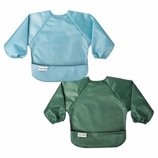 Long Sleeve Bib for Babies Toddlers 2-Pack Waterproof Smock Bib for Eatin...