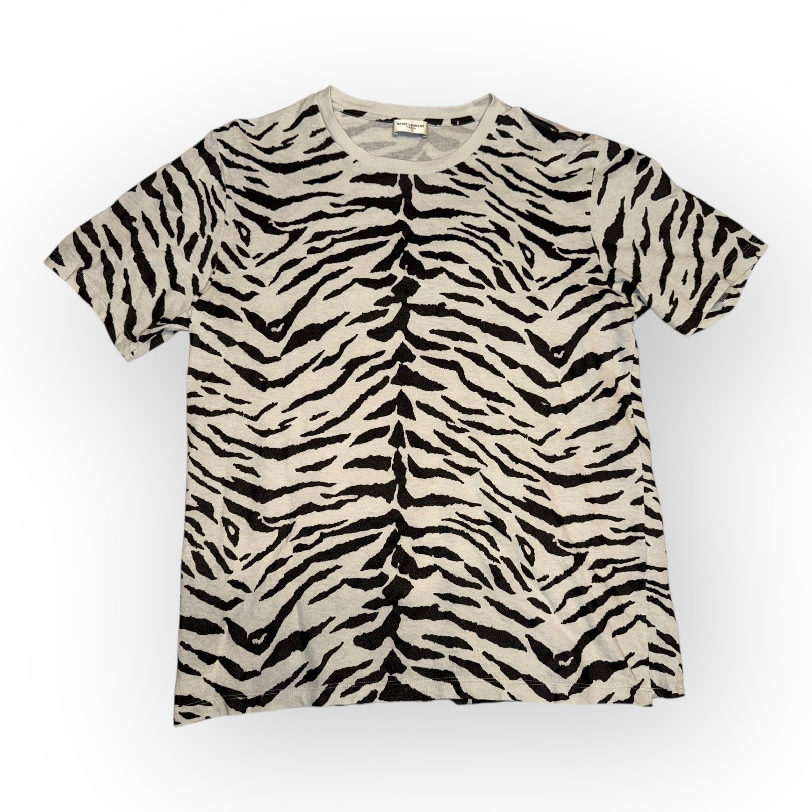 T shirt Saint Laurent stampa zebrata