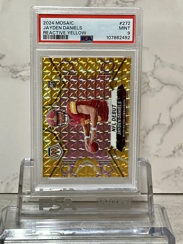 2024 Panini Mosaic - NFL Debut Jayden Daniels #272 Reactive Yellow Mosaic Prizm