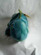 Ty Beanie Baby Iggy the Iguana Dark Fabric Plush w/ Spikes 9.5  