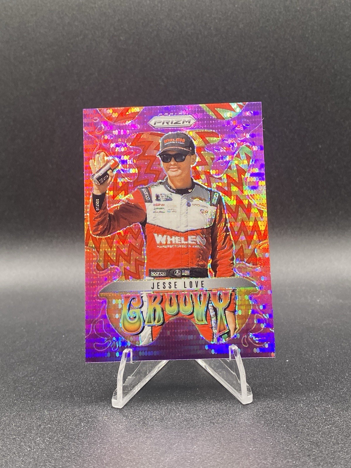 2025 Panini Prizm Racing Groovy Red Prizm Jesse Love #21 /199 RCR ...