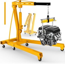 2ton4409lb Engine Motor Hoist Folding Cherry Picker Shop Crane Lift W Leveler
