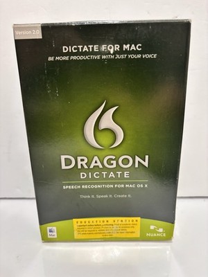 Nuance Dragon Dictate 2.0 Speech recognition for Mac OS X Speak and words appear