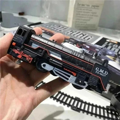 Elektrisches Güterzug Set mit Leuchtschienen, MINT Eisenbahn Spielzeug für Kinder, Geschenk