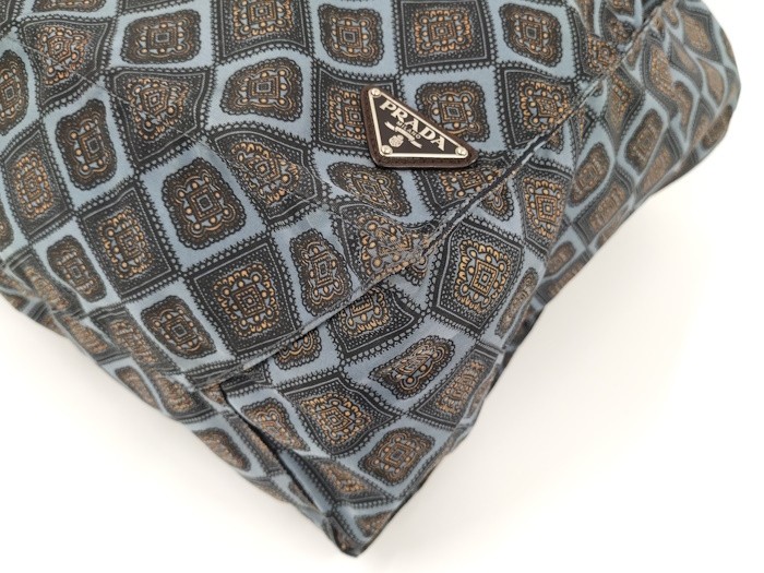 PRADA Tote Bag Nylon Blue Multi Color thumbnail 3