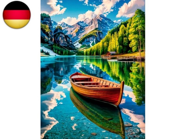 Camocin Art Diamond Painting Berge, 5D Fluss Landschaft Diamond Painting-image