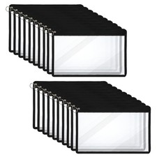 20 Pack Clear Zipper Pouches PVC Waterproof Envelopes Clear Zipper Bags Folde...