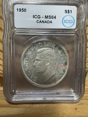 1950 CANADA SILVER $1 DOLLAR...ICG MS-64