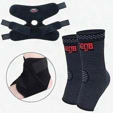 Compression Ankle Sleeve Brace Support Pain Relief Breathable Sports One Size