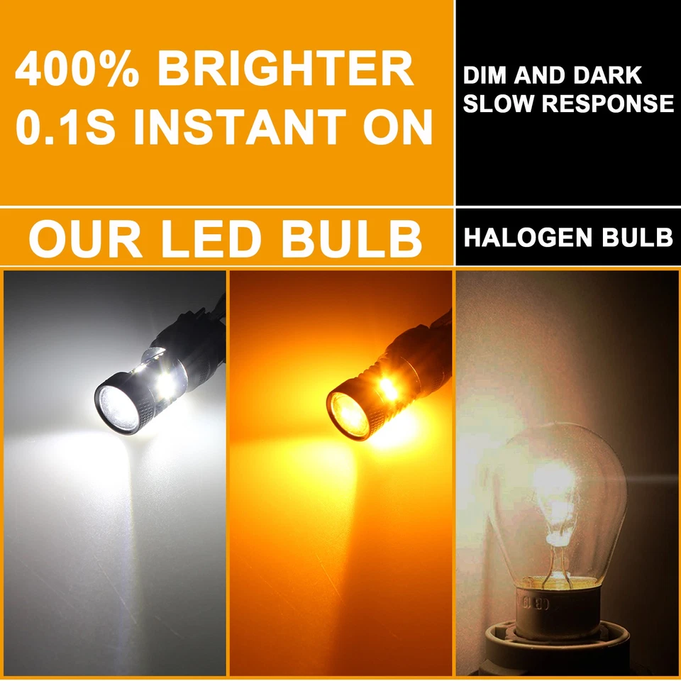 2-Color LED Front Turn Signal Light Bulbs For 2012-2018 Freightliner Coronado - Image 2 of 4