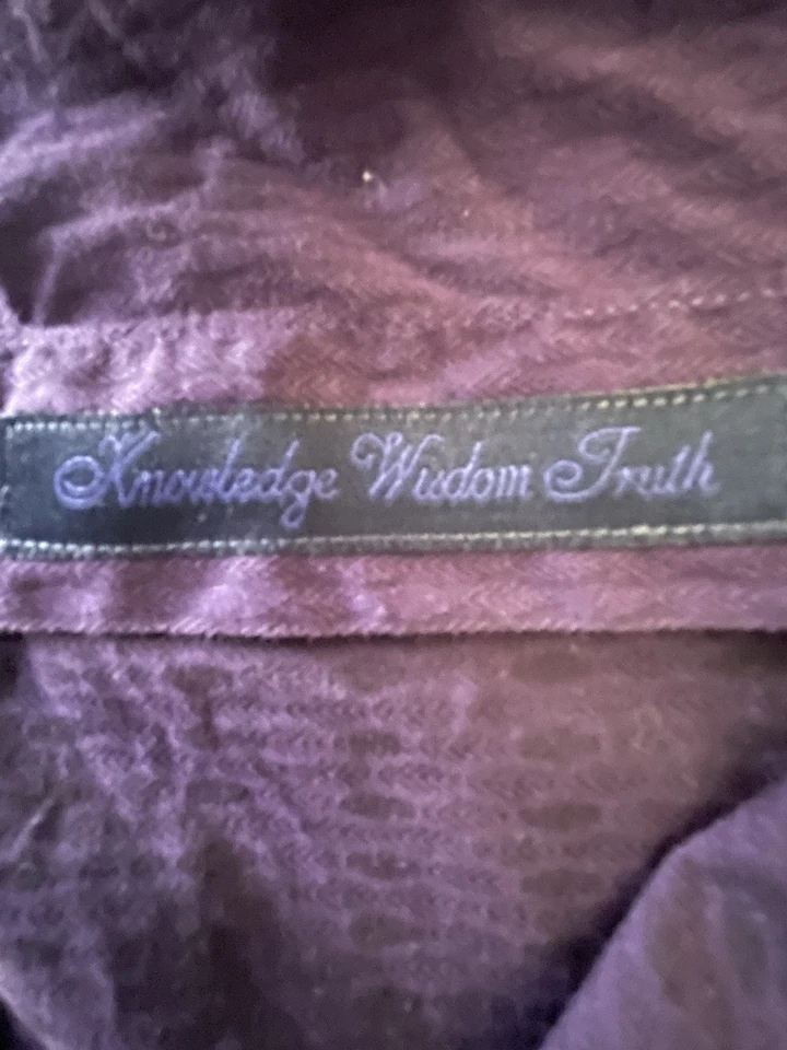 Robert Graham Mens•2XL Flip Cuff Shirt Purple Psychedelic Floral Cotton Button - Image 3 of 4