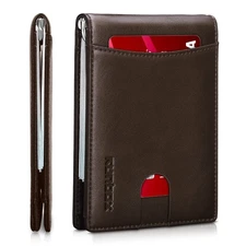 Slim Money Clip Wallets for Men RFID Blocking 11 Card Holder Minimalist Small...