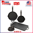 Bobby Flay by GreenPan – 4-Piece Pre-Seasoned Cast Iron Skillet Cookware Set