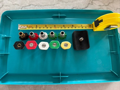 #ad 10 pcs Pressure Washer Spray Tips Nozzles Quick Connect 1 4quot; Used $9.95