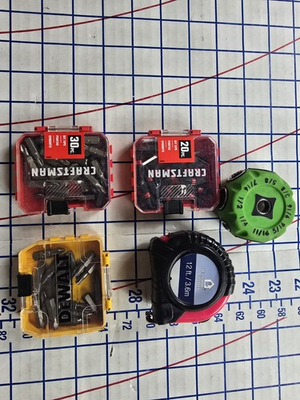 #ad #ad 50 Pack Bit TIPS CRAFTSMAN AND DEWALT 12FT TAPE MEASURE GRIP WRENCH CHEAP NICE $10.00