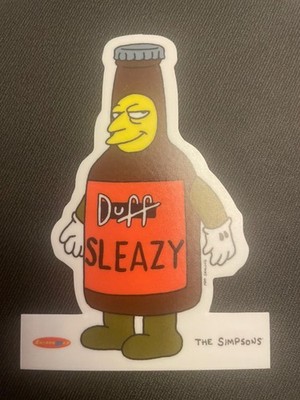 THE SIMPSONS DOWN UNDER TRADING CARD - THE SEVEN DUFFS CHASE CARD - 7D 1 SLEAZY 
