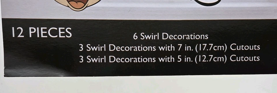 Lote de 2 recortes de papel aluminio remolinos decoraciones fiesta remolinos Mickey Mouse 12 remolinos Foto 4 de 4