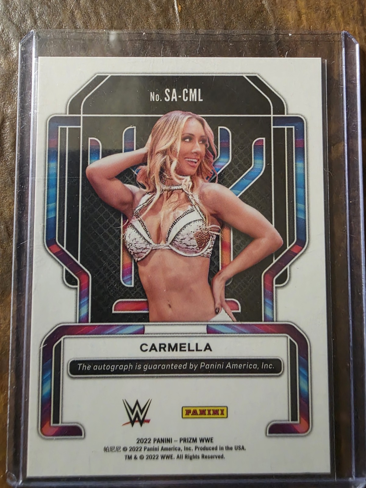 2022 Panini Prizm WWE - Superstar Autographs Carmella #SA-CML (AU) view 2