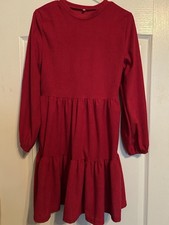 Women  s Red Corduroy Dress Medium 