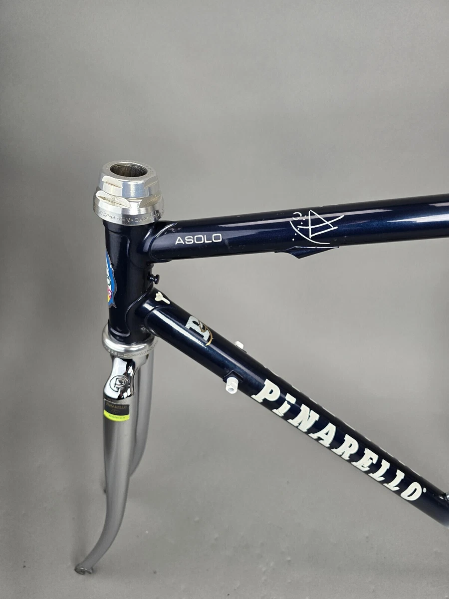 Rahmen Set Pinarello Asolo vintage frame Blau 53 cm retro steel 90s 130 mm retro