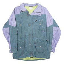 K2 Herren Technische Zip-Jacke S Webstoff Farbblock Outdoor Vintage Blau/Violett