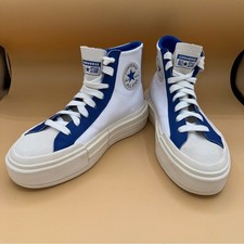 Converse Cruise Chuck Taylor All Star Leather Hi Sneakers, White/Blue, Wmns 8.5