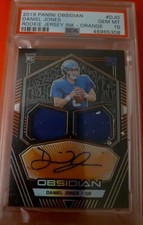 2019 Panini Obsidian   Jersey Ink Daniel Jones #RJI-DJO    /75 (AU, MEM, RC)