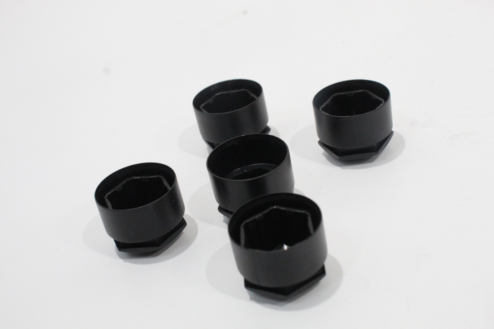 Audi RS7 4K C8 Black Wheel Nut Bolt Cover Caps x5 New Genuine